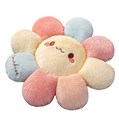 Almohada de suelo de flores de sol, cojín de peluche, cojín de sofá para niños, para decoración de guardería de bebé, girasol, 45 cm Cover