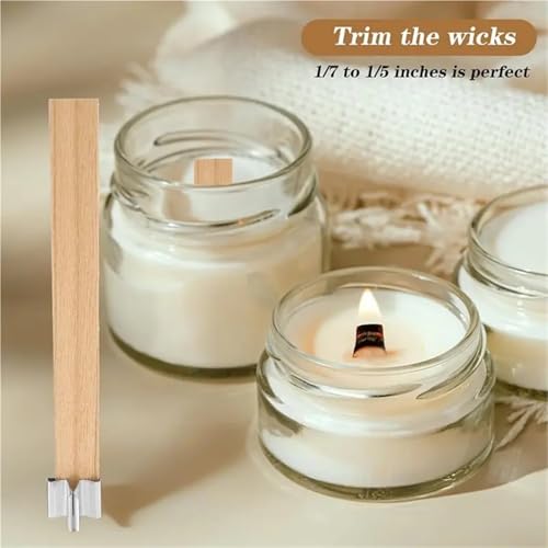 Mechas de madera para velas x120 unidades naturales miniatura 5