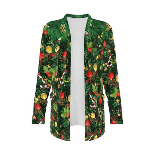 Image of Women's Lightweight Cardigans with Pockets Trendy Long Sleeve Open Front Cardigan Casual Tops Jackets Fall Oufits S-2XL