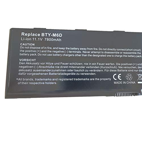 Plus de coupure avec la batterie BTY-M6D pour MSI GT70 GT60 7800mAh