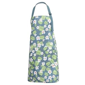 HEALLILY Damen Küchenschürze Baumwolle Vintage Blumenmuster