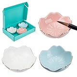 Bases solides:Fabriquées en matériau céramique de Chine, surface lisse avec éclat facile à nettoyer. Ils ont un certain poids donc ils restent en place. Le design garde suffisamment de capacité pour stocker de l'encre ou de la peinture, peut également être utilisé comme support pour pinceaux de peinture