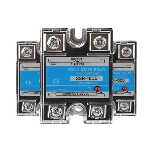 Relais statique SSR monophasé commande CC élimine les pannes de contacteur 220V 40A