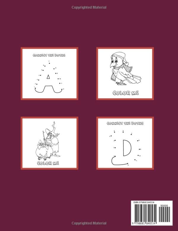 Halloween Workbook for Kids Ages 4-8: A Scary Fun Workbook For Happy Halloween Learning Gift Costume Party, Coloring Book and Dot To Dot. image 3