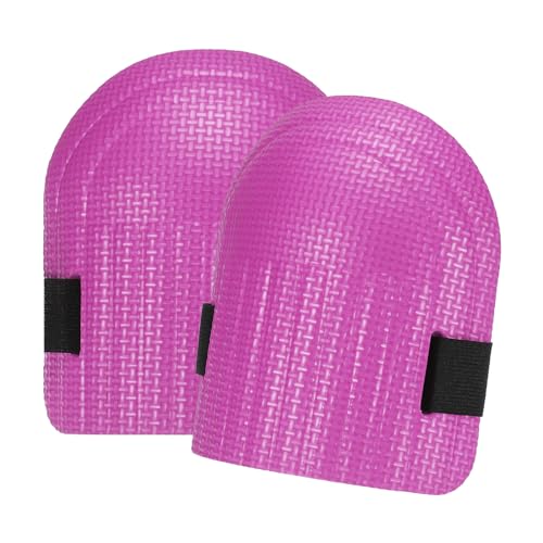 PATIKIL Jardinage Genou Coussins, 1 Paire EVA Mousse Genou Coussin avec Élastique Sangles Léger Imperméable pour Maison Nettoyage Construction Travaux, Rose