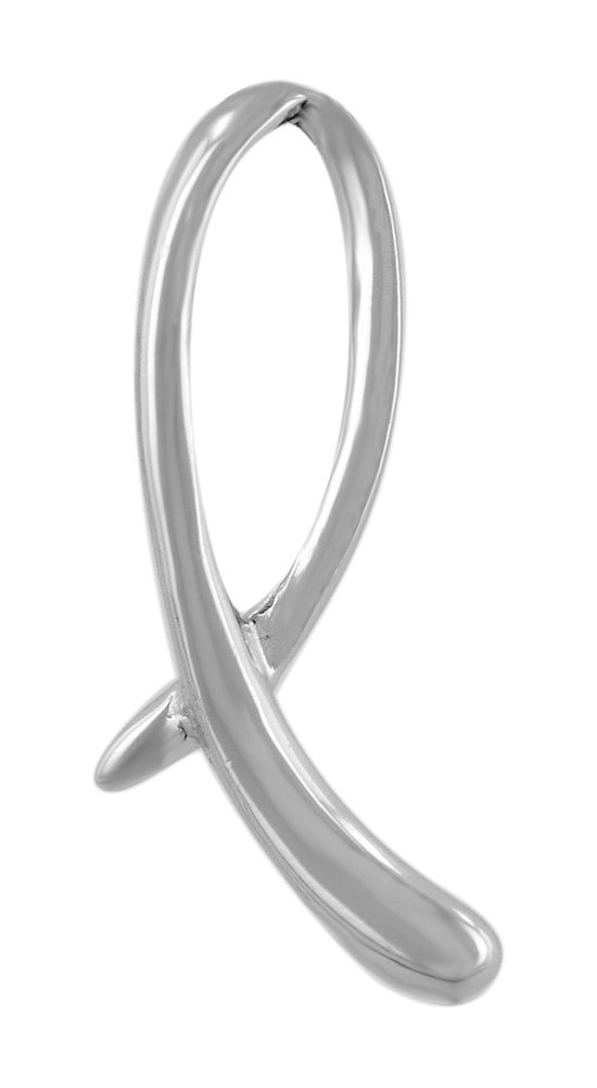 Designer Inspired Sterling Silver Script "l" Pendant