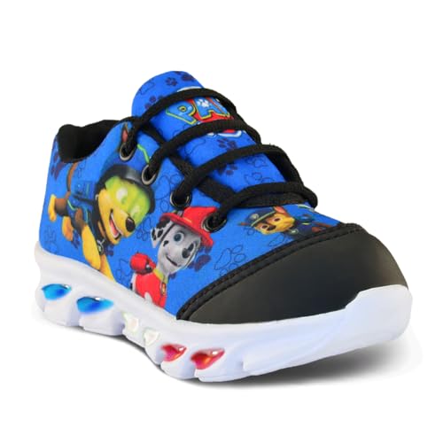 Tênis de Led Infantil Masculino Patrulha Canina + Relógio + Óculos, Tamanho 26