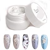 Bellecrey Nail Art Design 3D Painting Gel Soak Off UV LED Plasticine Gel 3D Modeling DIY Nail Design Sculpture Varnish White Sculpture Plasticine Soak Off Carving Acrylic Glue Soild Polish Sculpting
