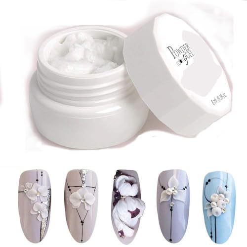 Bellecrey Nail Art Design 3D Painting Gel Soak Off UV LED Plasticine Gel 3D Modeling DIY Nail Design Sculpture Varnish White Sculpture Plasticine Soak Off Carving Acrylic Glue Soild Polish Sculpting