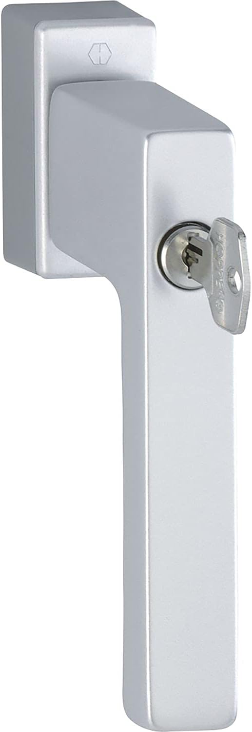 HOPPE Toulon Window Handle Lock Cylinder VK 7 x 32-42 mm Aluminium Silver