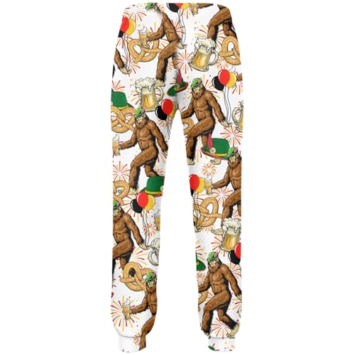 Men's Valentine Sweatpants, Funny Heart Lips Jogger Sweatpants Pockets for Men Fleece Sweatpants Gift2