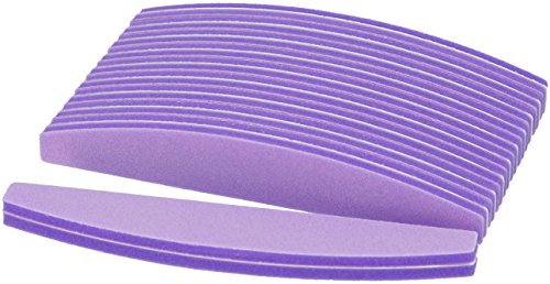 99nails 100 Stück Profi Buffer Nagelfeile Trapez Halbmondfeile Lila Nagelstudio Buffer Feile 100/180 Körnung Profibuffer