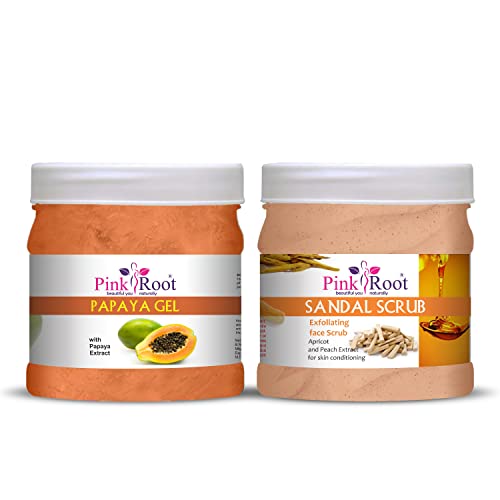 Image of Pink Root Sandal Scrub 500gm with Papaya Gel 500gm