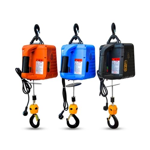 Tambor de cable, Polipasto eléctrico portátil de 500 kg con cabrestante manual, bloque de tracción, cable de acero eléctrico, polipasto de elevación, cable de remolque(220,Remote control)