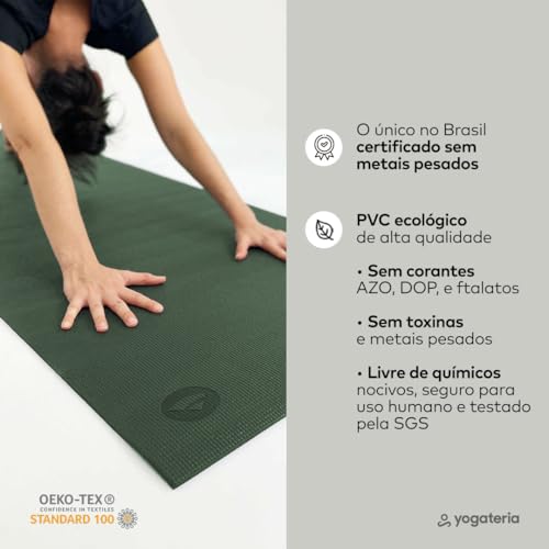 YOGATERIA Bodhi Yoga Tapete | 4,5 mm de espessura | Asana de PVC ecológico durável | Tapetes de trei
