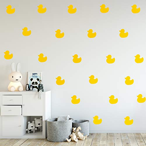 Set de 12 vinilos decorativos patitos 5x5 pulgadas miniatura 1