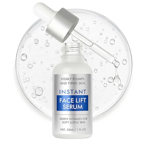 Immediate Face Firming Serum Advanced Tightening for Face and Neck with Hyaluronic Acid Smooths Fine Lines and Wrinkles Appearance Advanced Firming Serum Fast-Absorbing Non-Greasy 1 Fl Oz
