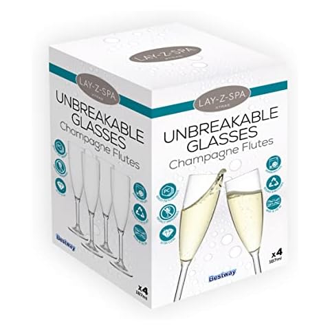 Juego de 4 copas de champán de policarbonato reutilizables Cover