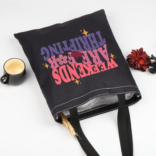 Bolsa tote para compras en tiendas de segunda mano: 'Weekends Are For Thrifting' miniatura 7