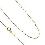 [スペランツァ] K24 純金 スクリュー チェーン ネックレス 40cm 1.2mm幅 造幣局検定マーク入り レディース