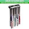 GoSports Baseball & Softball Bat Racks - Black or Red, Holds 16 Bats - Mount on Wall or Clip on Dugout Fence