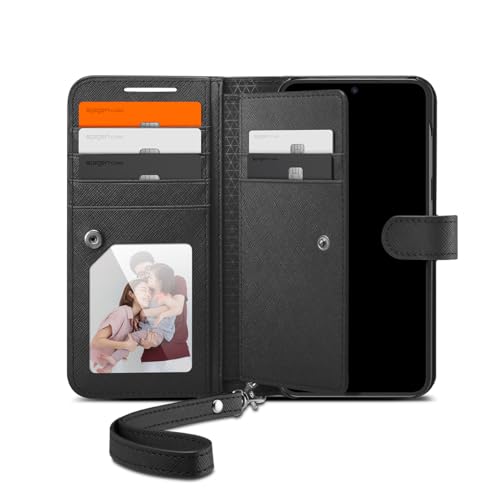 Spigen Wallet S Plus Back Cover Case Compatible with Galaxy S24 (Leather | Black) 8 41I0nz0Mf8L