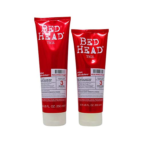 Tigi Bed Head Urban Anti Dotes Resurrection Shampoo 8.45 Oz. & Conditioner 6.76 Oz. Duo for Weak Brittle Hair by Vidimear