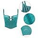 Naimo Damen Silk Satin Top Korsett Bustier Cut Out Crop Cami Top Sexy Ärmellose Spaghettiträger Tank Top Trägertop