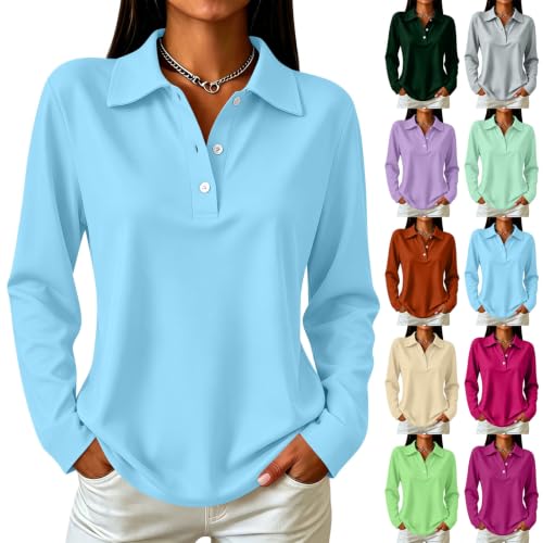 Fall Tops for Women V Neck Button Shirts Long Sleeve Pullover Boho Blouses - image 1