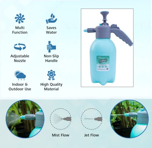 ALTRUIST Garden Sprayer Rhino 2.2 Liter with Mist and Pressure Multi Purpose Sprayer (Blue)