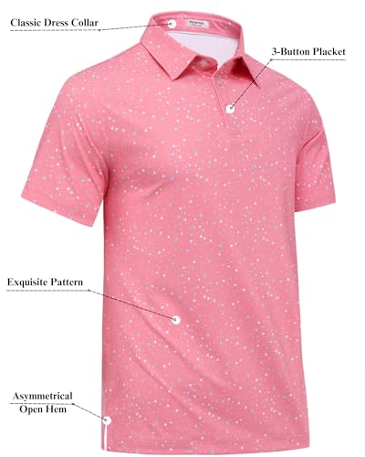 PINSPARK Men's Performance Polo Shirt Dry Fit Golf Shirts for Men Moisture Wicking Golf Polos Collared Shirts Short Sleeve - Image 3