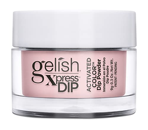 Gelish Xpress Powder Dip Collection (Simple Sheer) Nude Nail Dip Powder, Vibrant Color, Professional Quality, High Shine, Chip-Resistant, 0.3 ounce.