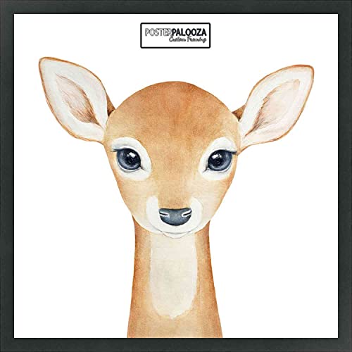 Poster Palooza 18X18 Contemporary Black Wood Picture Square Frame - Picture Frame Includes Uv Acrylic, Foam Board Backing, & Hanging Hardware! #TOP3