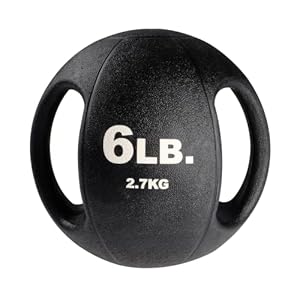 Body-Solid Heavy-Duty Exercise Medicine Balls with Dual Handles, Durable Non Slip Rubber Grip Medicine Ball for Weights Training, Weightlifting & Core Workouts.