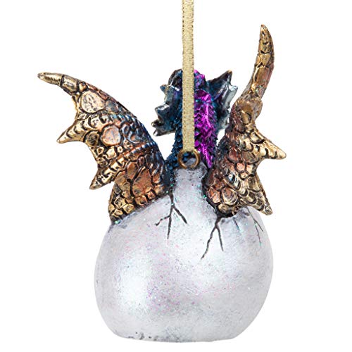 Design Toscano Hard Boiled Dragon Hatchling Holiday Ornament #TOP3