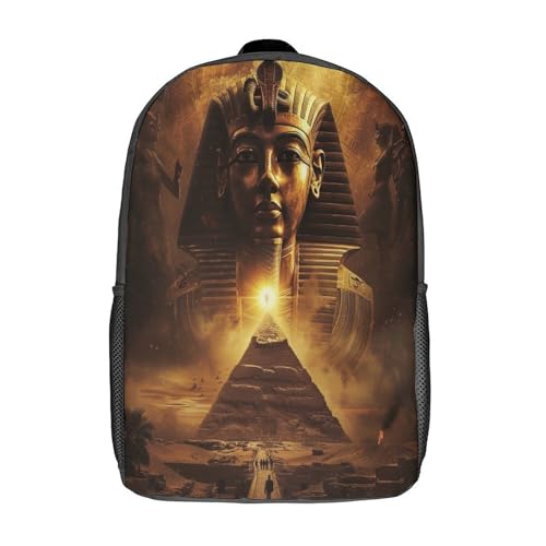 OOBAPZIIE Pharaoh Mochila Mochila Escolar Para Infantiles Resistente Al Agua, Correas Ajustables, Regalo Para Cumpleaños Navidad 17inch