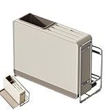 Diseño de Flujo de Aire Mejorado: Con un panel trasero ventilado, este soporte para tablas de cortar favorece un flujo de aire mejorado que acelera los tiempos de secado, haciendo que sea adecuado para mantener herramientas de cocina necesarias como tablas de cortar y otros utensilios hygienic y convenientemente al alcance mientras cocinas. Optimiza el espacio y la organización en tu cocina de manera práctica y eficiente.