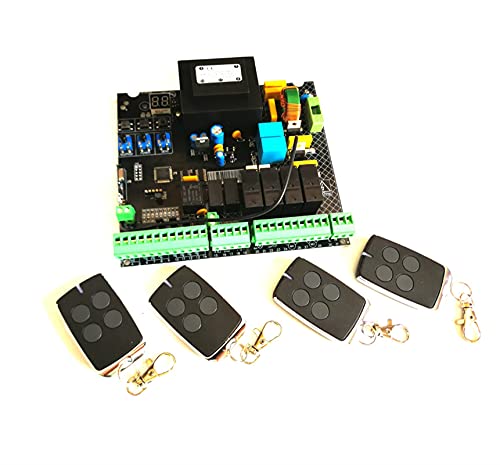 Motor de puerta corrediza, Usar CA PCB Tablero de brazos automáticos Double Swing Gate Abre Arriba Panel de control de la placa base Tarjeta de la placa base(10 remotes)
