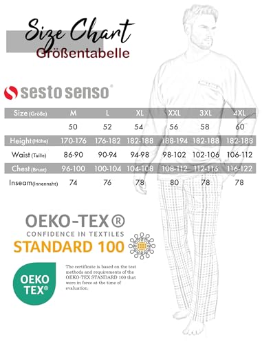 Pyjama homme long coton de qualité supérieure sesto senso durable - 6