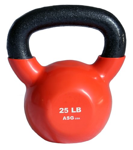 Ader Vinyl Kettlebell (25 Lb Orange)