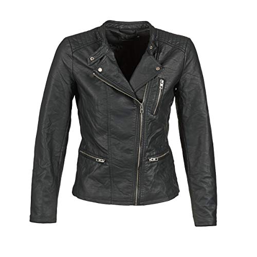 Questa giacca in Finta pelle entusiasta con dettagli curiose. La giacca di Only possiede ad esempio cuciture in effetto Biker, diverse tasche con cerniera e viene fornito con una diagonale di cerniera chiusa.Finta pelle giacca