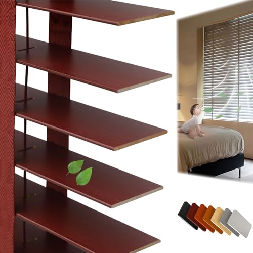 Holzjalousie Fenster Innen Holz Jalousie 50 mm Lamellen Nach Maß 60 70 85 90 100 105 110 125 140 145 160 165 170 175 180 220cm Sichtschutz Verdunkelung Jalousette(Rot)