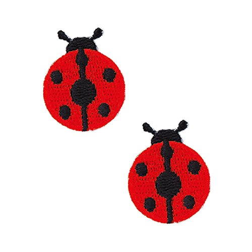 KIYOHARA お気に入り ミニワッペン てんとう虫 約幅1.9cm×縦2.4cm 1枚入り MOW112