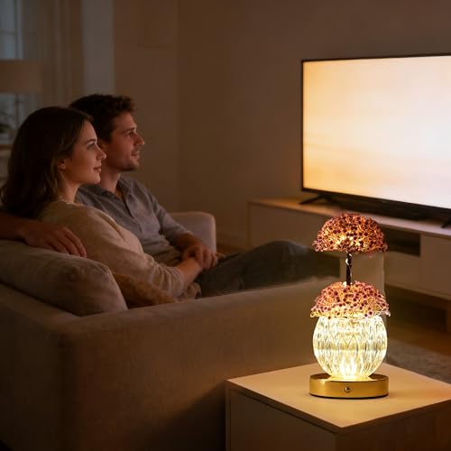 Image of Touch Dimmable Purple Flower Lamp Color Changing Light for Bedroom Bar Coffee Shop, Gifts for Women Mom Daughter Grandma Teacher Aunt Girlfriend Friend Birthday Christmas Valentines Mothers Day