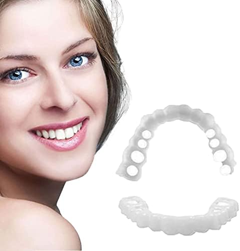 LAMILL Dentures Teeth - Bite Your Teeth Veneer - Veneers Dentures for Men and Women - do it Yourself - fits The Elastic Tooth Veneer Covering Imperfect Teeth (2 PCS)