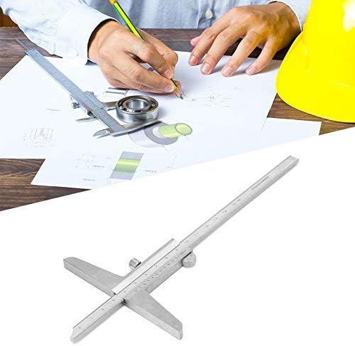 Depth Vernier Caliper, Depth Vernier Gauge Made of Stainless Steel for Various Kind of Machinery Process(0-150mm)