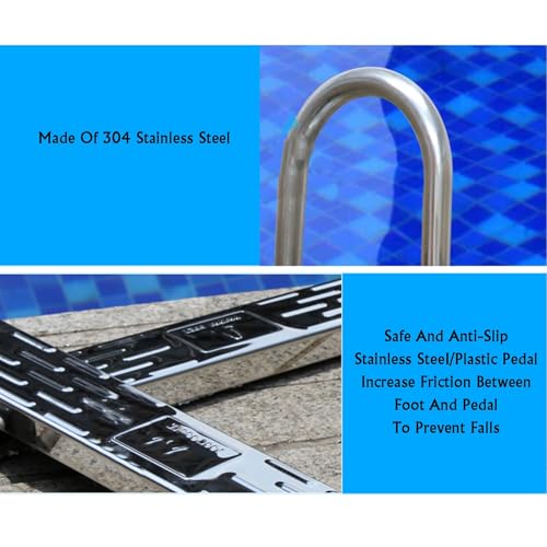 Escalera para piscina de 3 peldaños en acero inoxidable miniatura 3