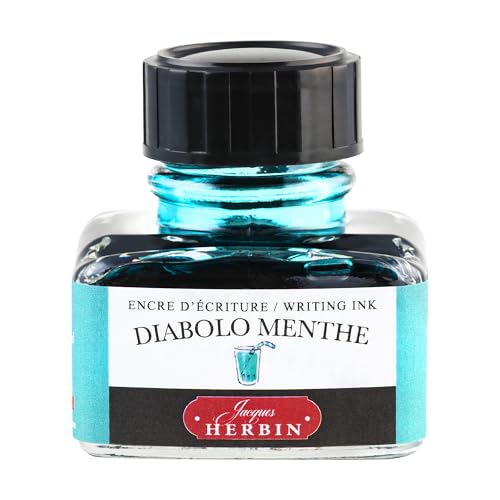 J.Herbin 13033T Tinte für Füller, 30 ml, pfefferminzgrün
