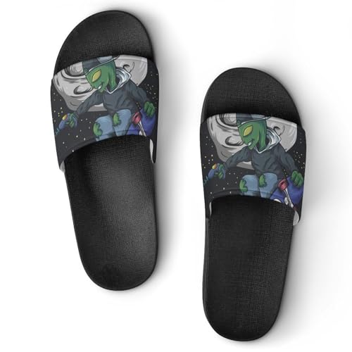 Claquettes femme alien planche à roulettes pour maison et bain