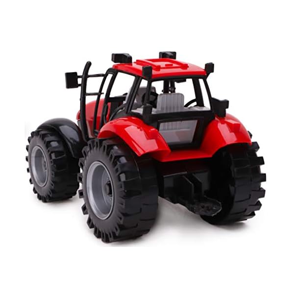 Toyland® Reibungsbetriebener Traktor mit Anhänger - rot - Boys Farm Toys – Bild 6